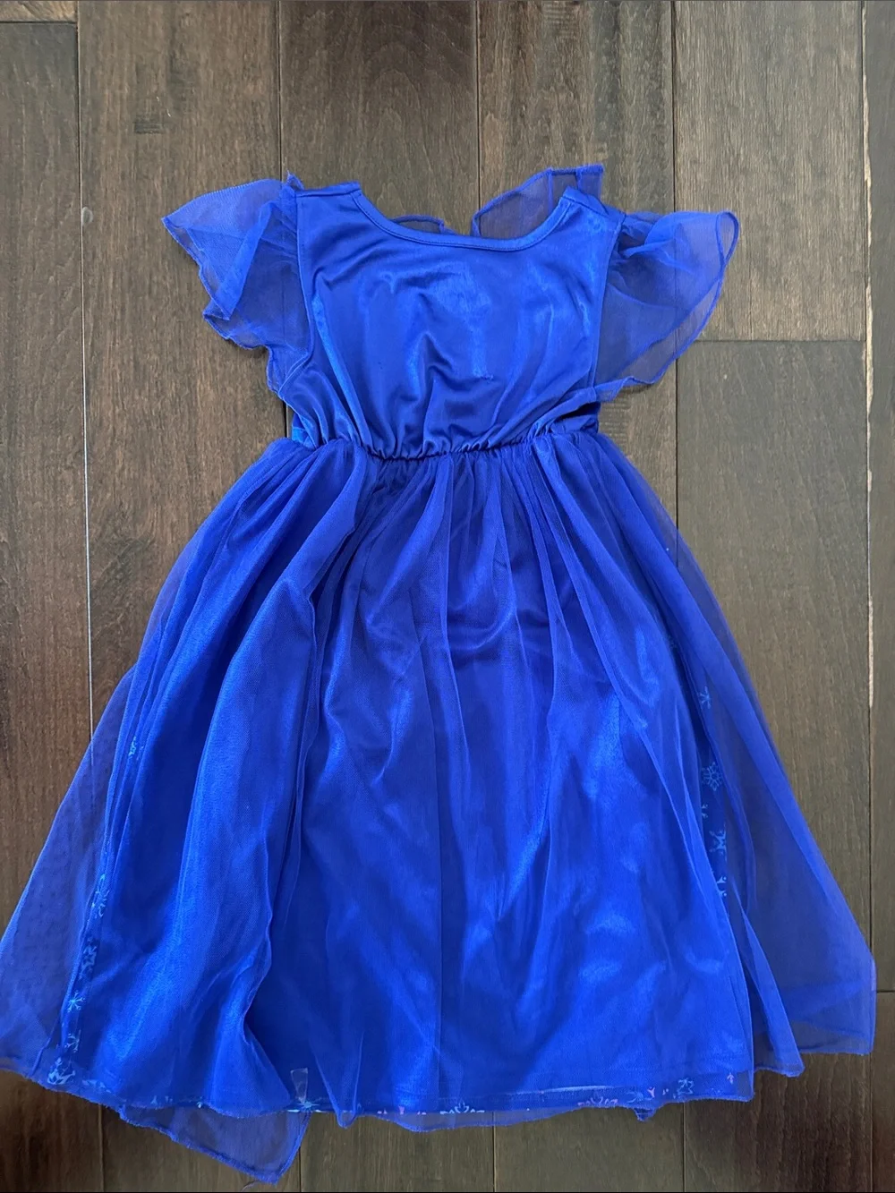 Disney Frozen Royal Blue Elsa & Anna Tulle Princess Costume Nightgown! Size 4/5 - Picture 6 of 9